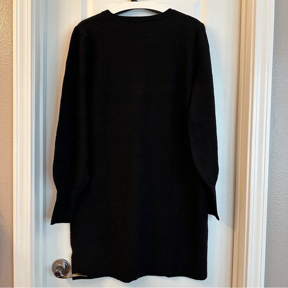 Dalia Black Long Sleeve Sweater Dress - Picture 5 of 8